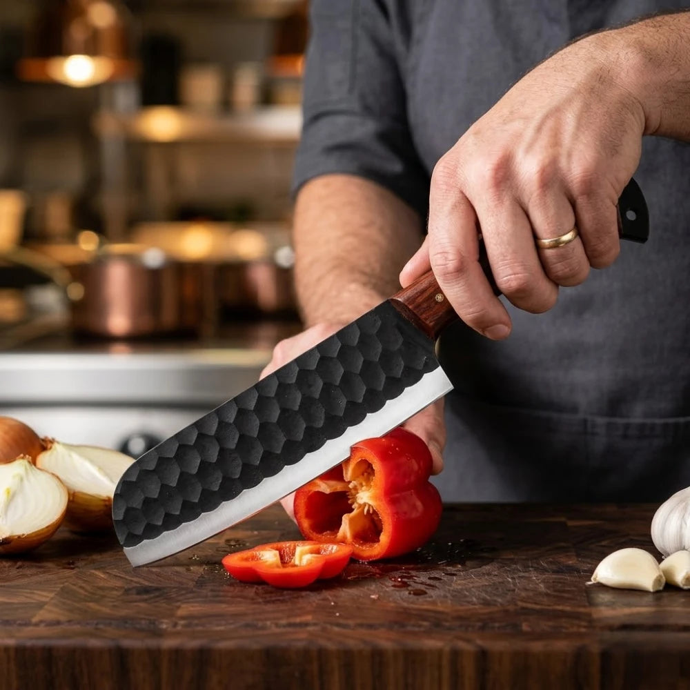 3 Pcs Damascus Chef Knife Set